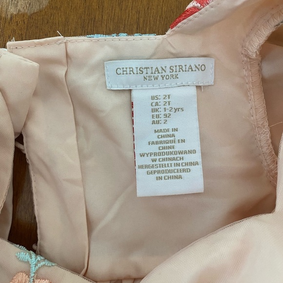 Christian Soriano Girls Embroidered Party Dress Size 2T - Picture 4 of 6